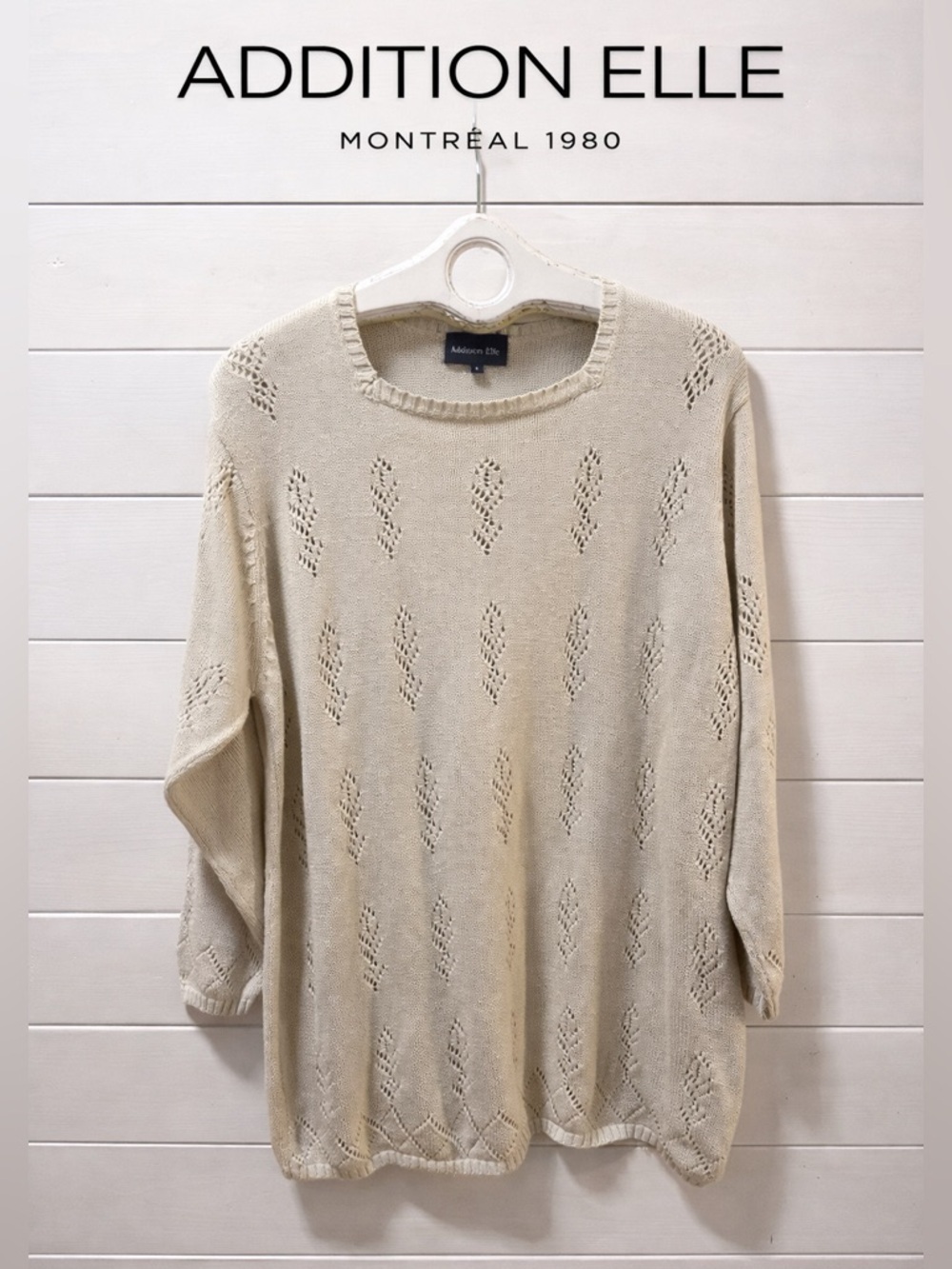 ADDITION ELLE Beige Knit Tunic XL